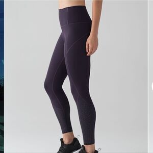 Lululemon Anew Tight Leggings 25 inseam Black Grape 6